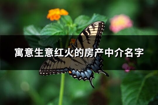 寓意生意红火的房产中介名字