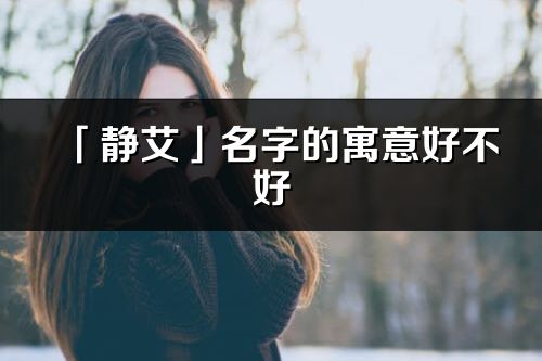 「静艾」名字的寓意好不好