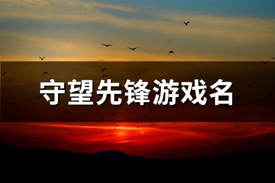 守望先锋游戏名(共414个)