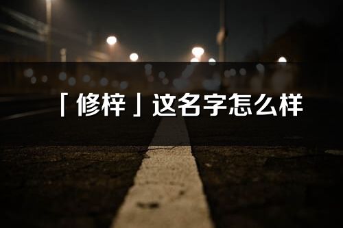 「修梓」这名字怎么样