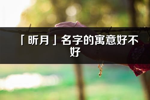 「昕月」名字的寓意好不好