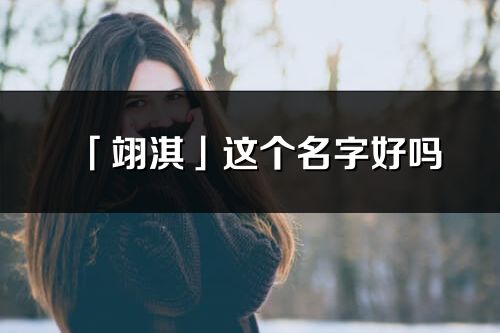 「翊淇」这个名字好吗