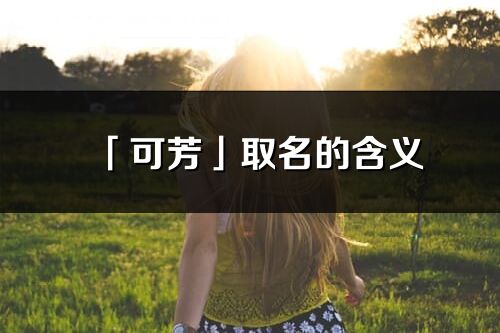 「可芳」取名的含义