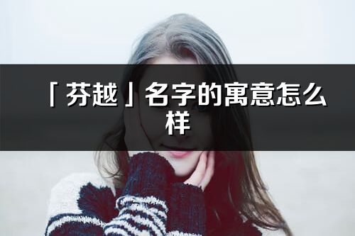 「芬越」名字的寓意怎么样