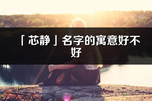 「芯静」名字的寓意好不好