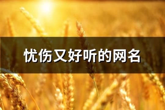 忧伤又好听的网名(共98个)