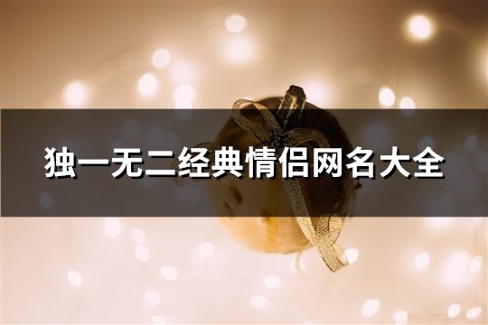 独一无二经典情侣网名大全(819个)