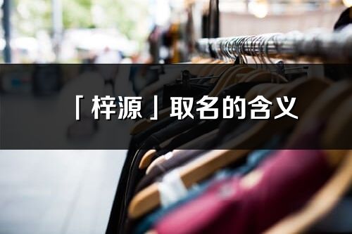 「梓源」取名的含义