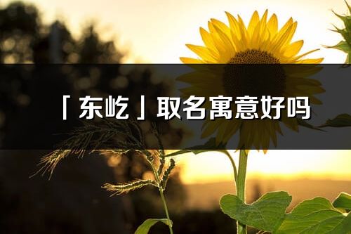 「东屹」取名寓意好吗