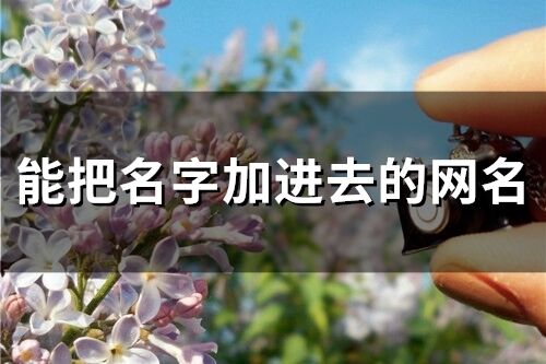 能把名字加进去的网名(精选96个)