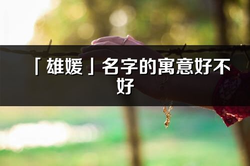 「雄媛」名字的寓意好不好