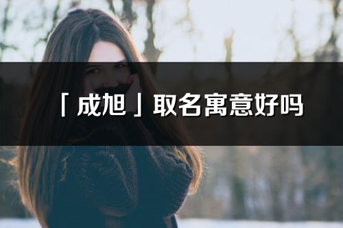 「成旭」取名寓意好吗