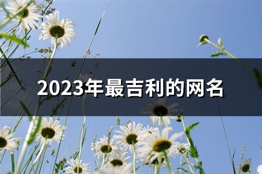 2023年最吉利的网名(325个)