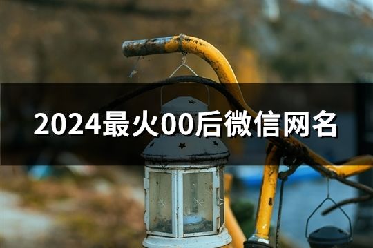 2024最火00后微信网名(共75个)