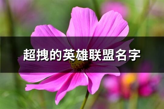 超拽的英雄联盟名字(精选193个)