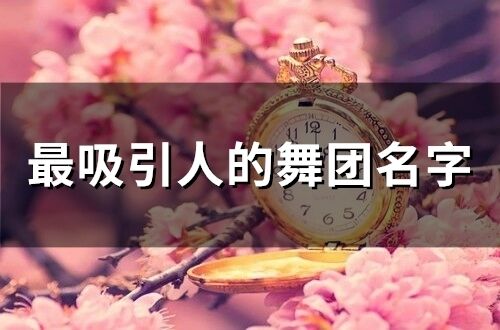 最吸引人的舞团名字(156个)