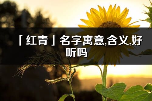 「红青」名字寓意,含义,好听吗