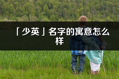 「少英」名字的寓意怎么样