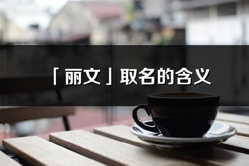 「丽文」取名的含义