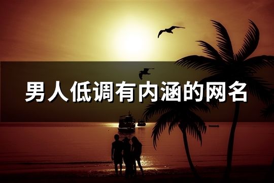 男人低调有内涵的网名(精选148个)