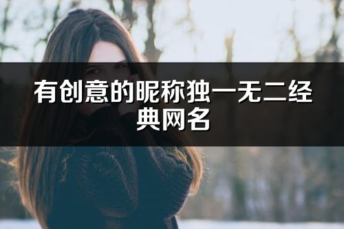 有创意的昵称独一无二经典网名