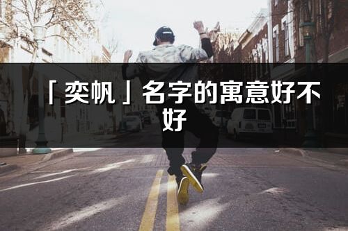 「奕帆」名字的寓意好不好