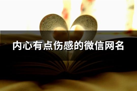 内心有点伤感的微信网名(108个)