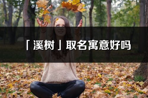 「溪树」取名寓意好吗