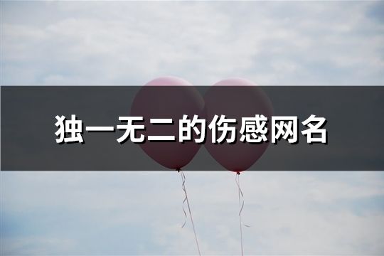 独一无二的伤感网名(共323个)