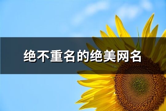 绝不重名的绝美网名(共220个)