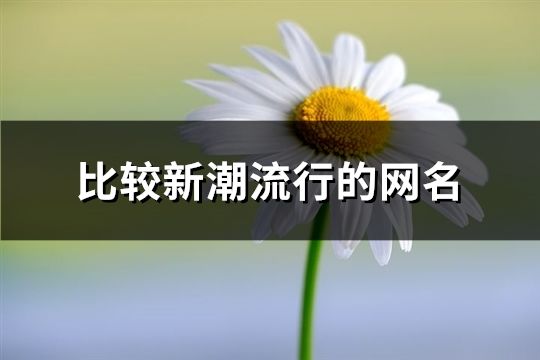 比较新潮流行的网名(精选163个)