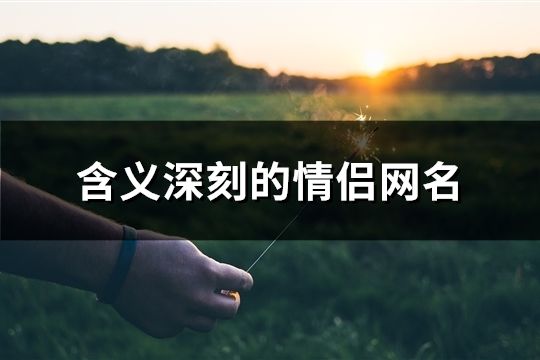 含义深刻的情侣网名(精选177对)