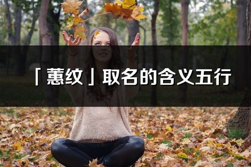 「蕙纹」取名的含义五行