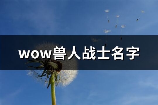 wow兽人战士名字(共311个)