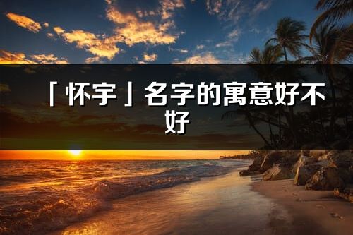 「怀宇」名字的寓意好不好