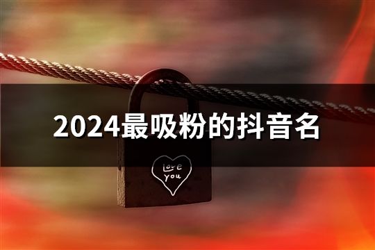 2024最吸粉的抖音名(精选91个)