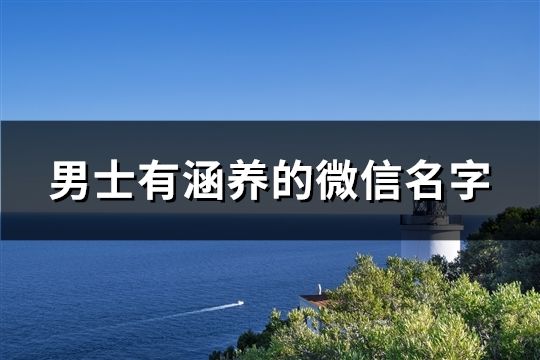 男士有涵养的微信名字(共261个)