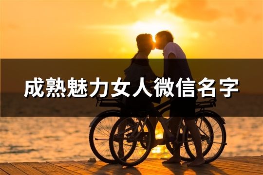 成熟魅力女人微信名字(131个)